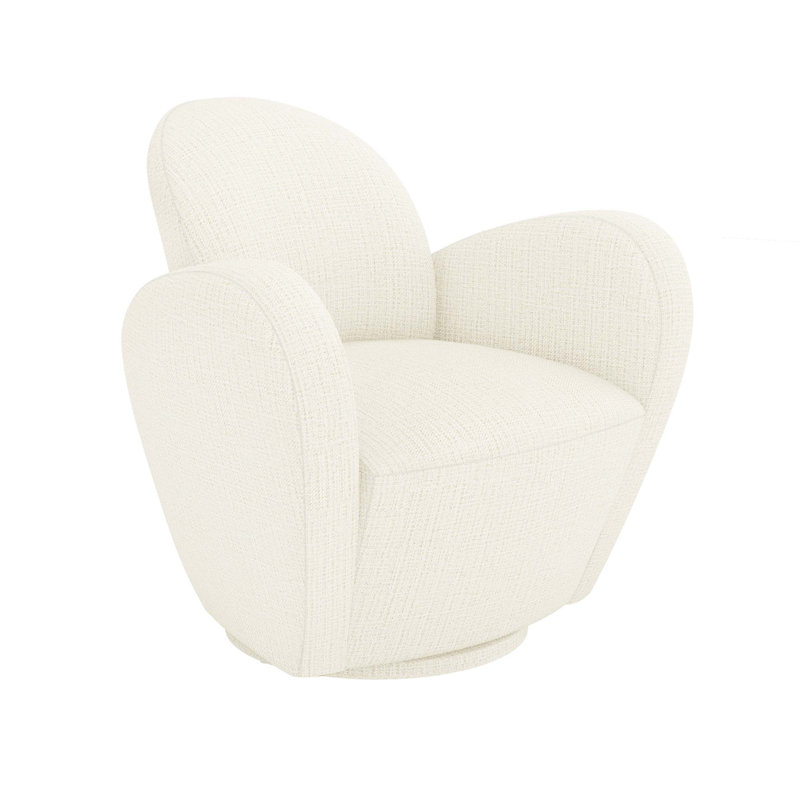 Miami Swivel Armchair, Dune Rayon/Viscose