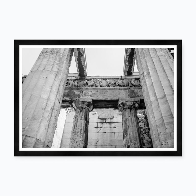 Centaurs Sculpture In Black & White Print by Tim Klein