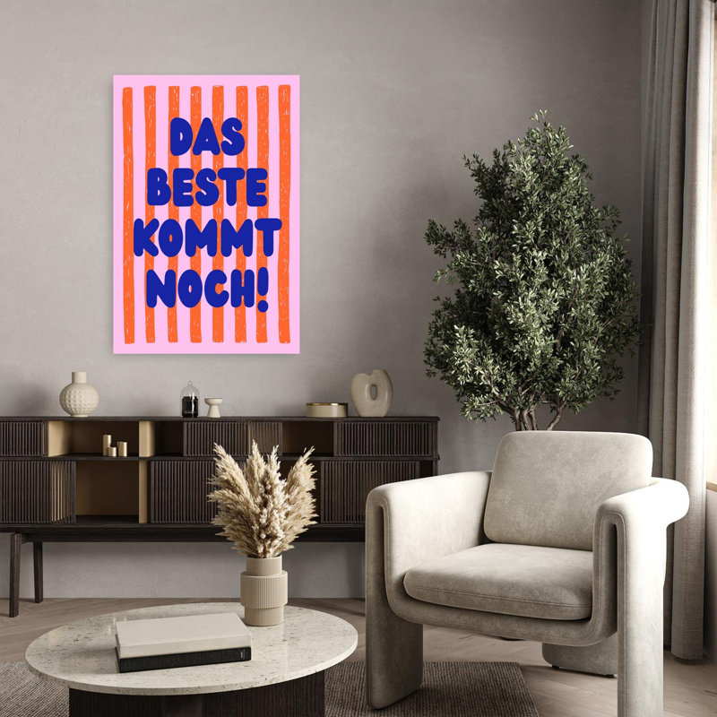 Impression d'art mural allemand moderne et audacieux, 36" H x 24" W