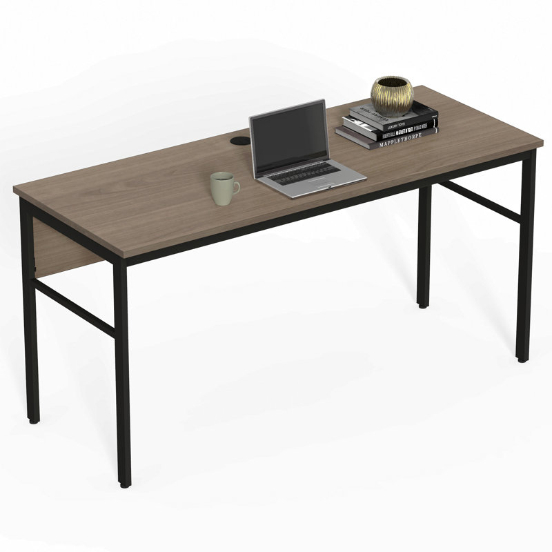Bureau d'ordinateur Urban Home Office, l 60 po x P 20 po x H 30 po, finition stratifiée noyer naturel, assemblage facile sans outil, trou de gestion des câbles