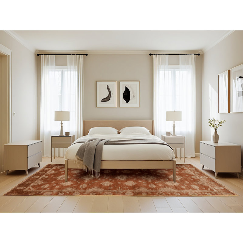 Tapis brun lavable à la machine, Rectangle 5 pi x 8 pi