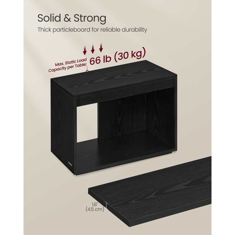 Rondall Coffee Table with Storage, Black