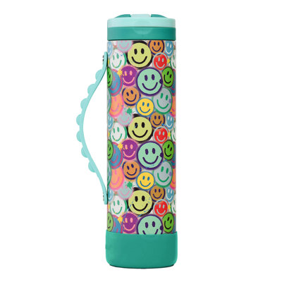 Elemental® Iconic Pop 20-Oz. Triple-Wall Insulated Stainless Steel Fidget Water Bottle With Sports Cap (Graffiti Smile)