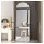 Miroir de plancher arqué pleine longueur avec cadre en alliage d'aluminium doré - Miroir surdimensionné arqué pour la chambre à coucher, le salon et le vestibule