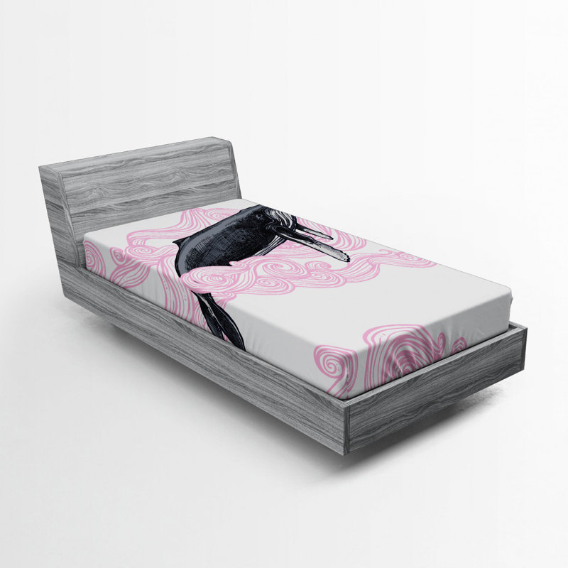 Drap-housse en microfibre Whale, Drap-housse simple TG