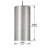 Luminaire suspendu cylindrique 1 lumière Grid