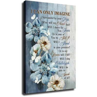 I Can Only Imagine Canvas Wall Art Framed Ready to Hang Living Room Bedroom Home Decor