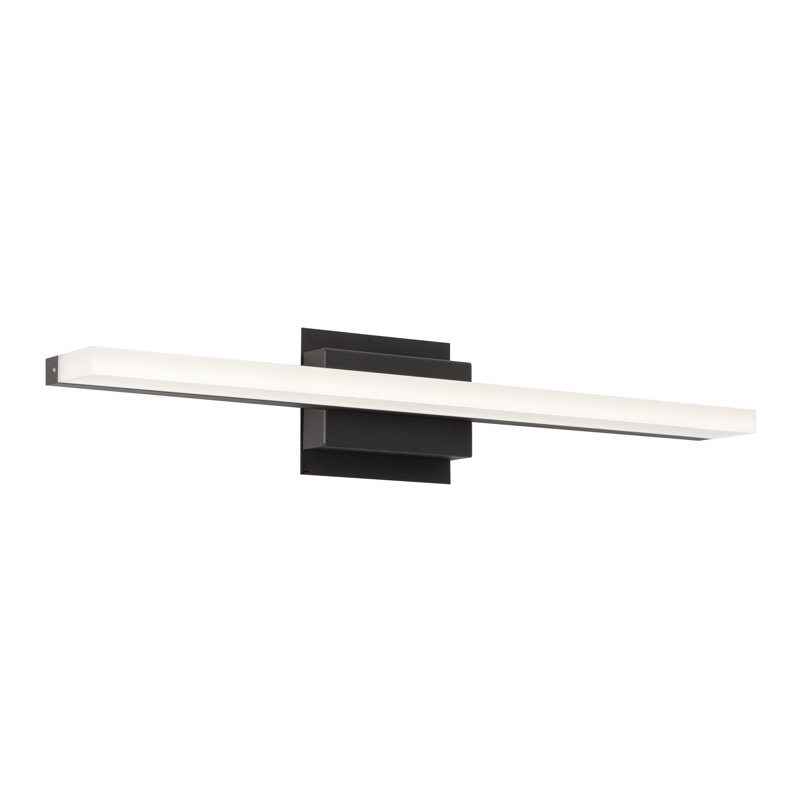 Barre d'éclairage de salle de bain à DEL 1 lumière Borka, Noir