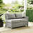 Regina 52.75" Wicker Outdoor Single-Arm Loveseat-241955426-241925460