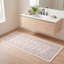 Tapis Sycamore moderne à rayures effet pinceau, bleu, gris et beige, lavable en machine, antidérapant, à poils courts, pour l'intérieur et l'extérieur, adapté aux animaux domestiques, idéal pour le salon, la chambre, la salle à manger, l'entrée, le couloir ou le bureau.-1157249418
