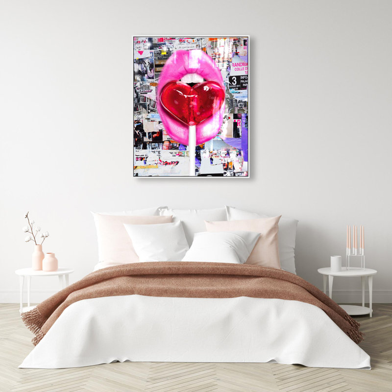 Oliver Gal Vibrant Wild Pop Fashion - Hand-Applied Glass Coat Framed Canvas Art, 36" H x 30" W, White