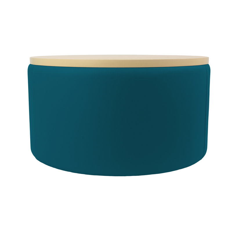 Repose-pieds rond 30 po Pro Series, Bleu sarcelle / beige