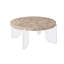 The 40" Burl and Acrylic Cocktail Table