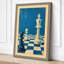 Queen and Pawn Retro - Wrapped Canvas-1177458822-1177458847