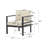 27.7'' Modern Outdoor Lounge Chair With Aluminum Frame, Weather-Resistant Cushions, Sleek Design, Perfect For Patio, Garden, Or Balcony