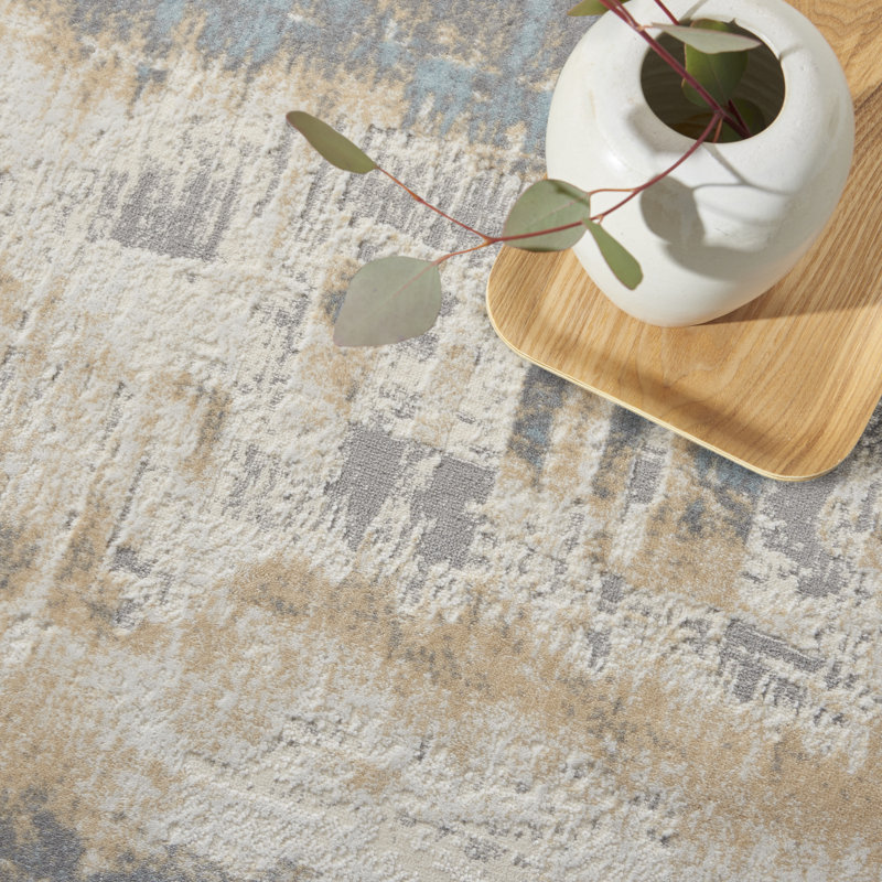 Cliffrose Abstract Area Rug, Runner 27 x 87cm