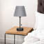 Ensemble de 2 lampes de table grises avec interrupteur à glissière