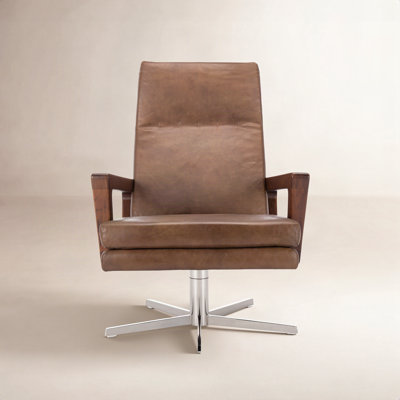 Wainwright Oak Genuine Leather Armchair