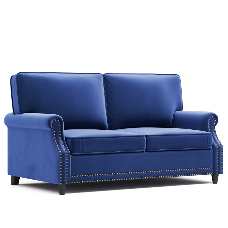 Causeuse Devente, Velours bleu