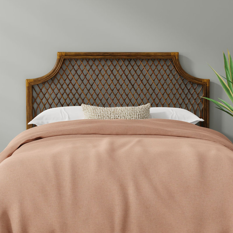 Ardyn Wicker Open-Frame Headboard, California King, Dark Brown