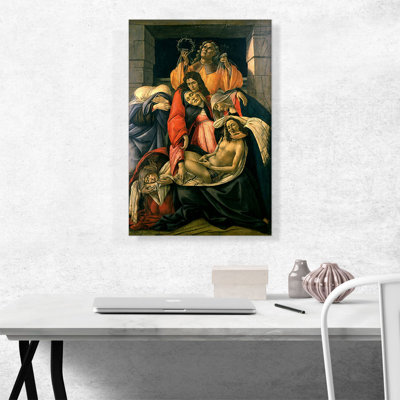 «The Lamentation over the Dead Christ with Saints 1495» par Sandro Botticelli, reproduction d'art sur toile tendue