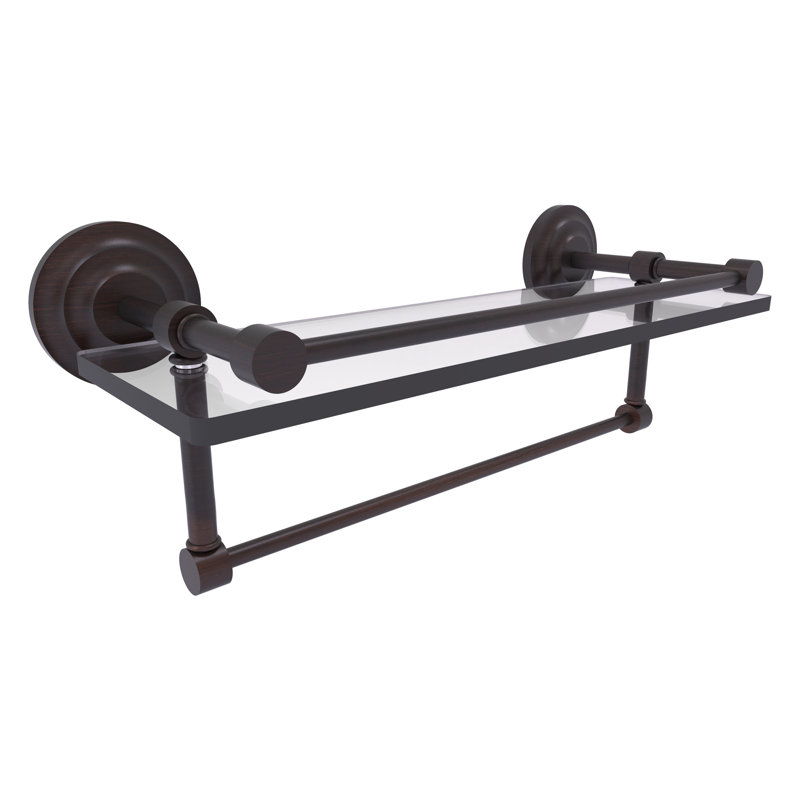 Leamore Bracket Shelf with Towel Bar, Venetian Bronze