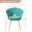 Back Velvet Accent Chair with Gold Legs, 18.5" Wide Upholstered Armchair with Padded Seat & Back – Modern Comfy Vanity Chair for Bedroom, Living Room, Makeup Room, Small Spaces-1729597703