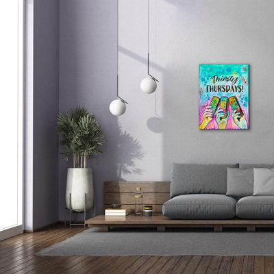 «Cheers - Thirsty Jeudi» par Dean Russo, art mural sur toile