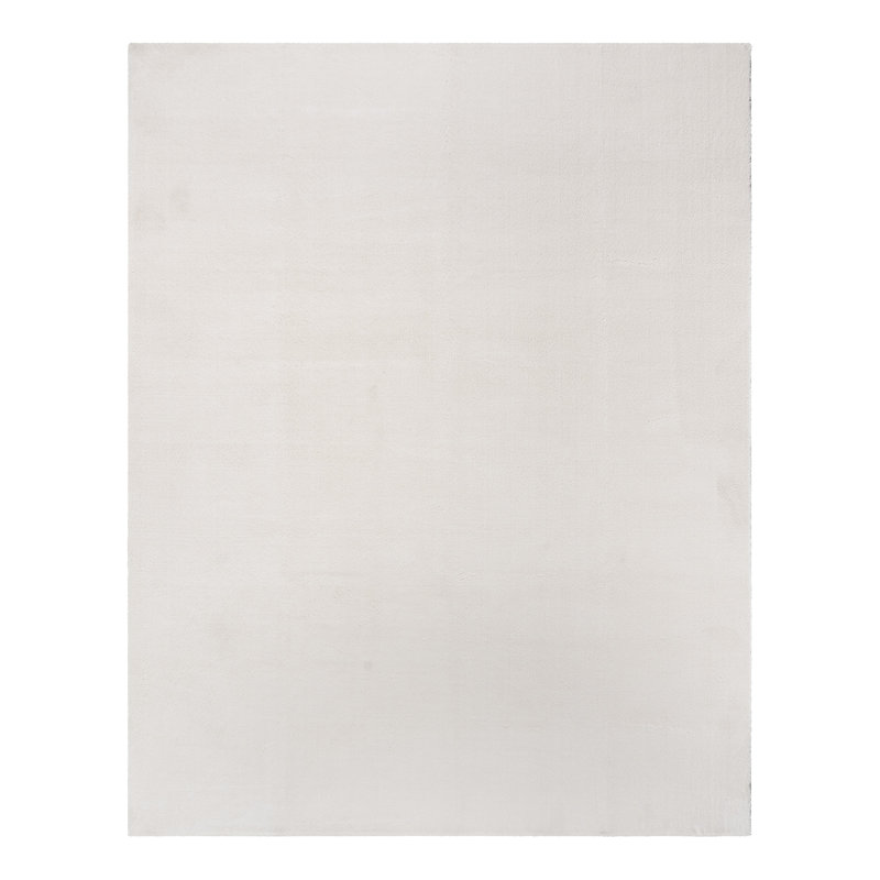Marrick Tonee Plush Polyester Shag Indoor Area Rug, Solid Cream – Living Room & Bedroom Soft Comfort - Cream
