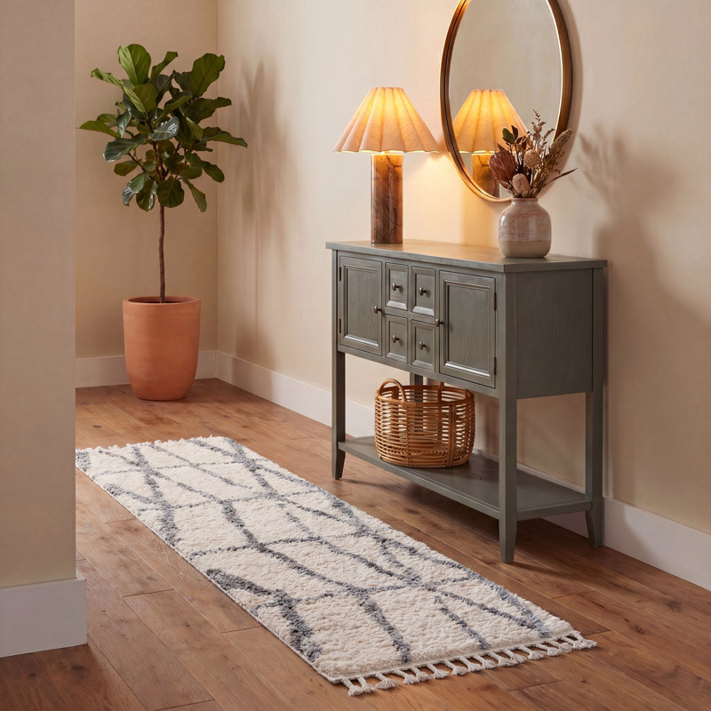 Tapis à poils longs Triplett, Tapis de couloir 2 pi x 8 pi