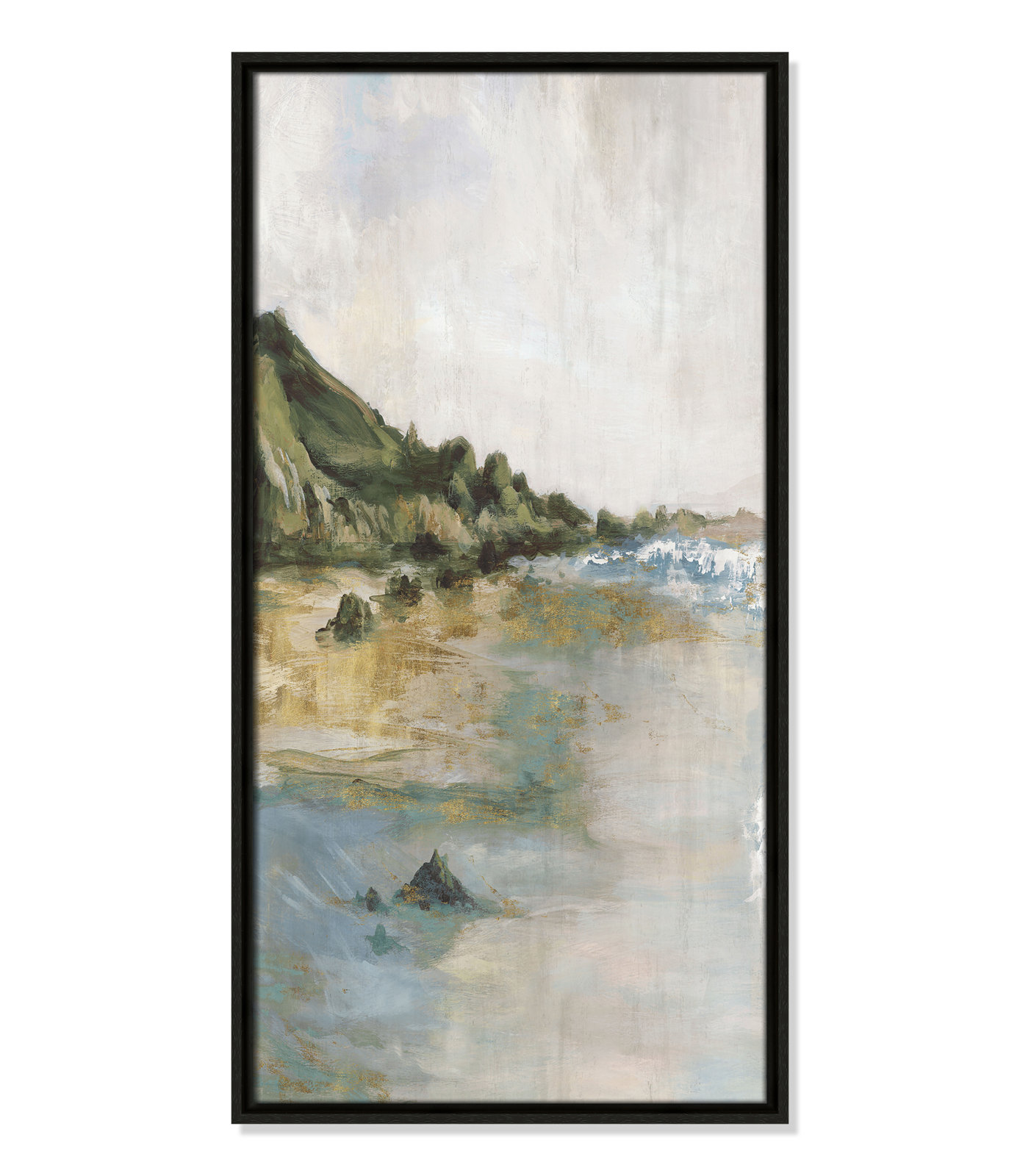 Cordoba "Tide's Edge" Print, 31.5" H x 16.5" W, Espresso
