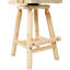 Tabouret de restaurant rustique avec pivot à 360 °, bois de sapin, brun, accoudoirs et repose-pieds pour une chaise de bar pivotante mémorable, large et confortable-1762221236