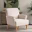 Upholstered Wooden Armchair-397560427