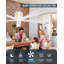 Ventilateur de plafond 60 W 18 W avec lumières DEL, 5 pales avec Alexa Smart Control, télécommande et application-284087112-284087115