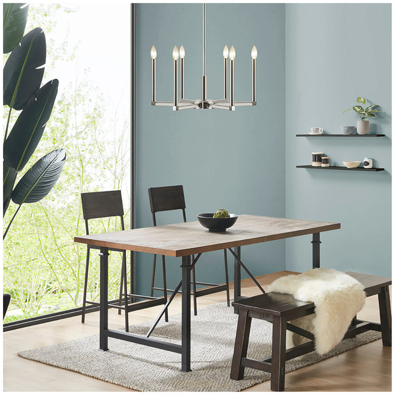 6-Light Contemporary Candelabra Styled Chandelier