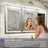 36 in. H Recessed/Surface Mount LED Medicine Cabinet with Mirror And GFCI Power-Off-106766564