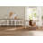 2 Piece Office Set, 56" Executive Desk & Set Of 3 Cabinets With Glass Door, White