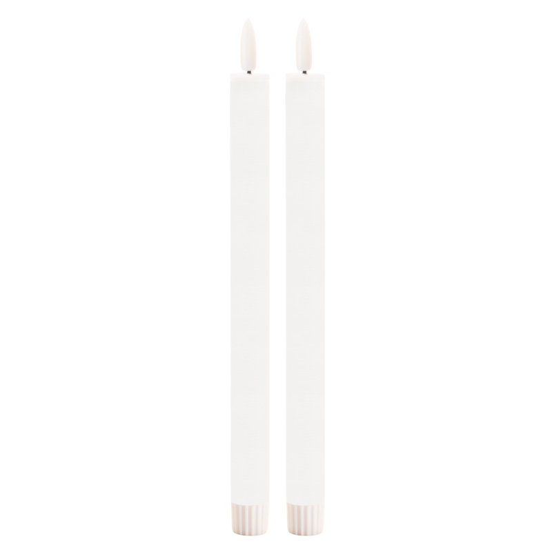 Bougie FIA Wick Taper, Blanc, Cône 11 po x 0,75 po
