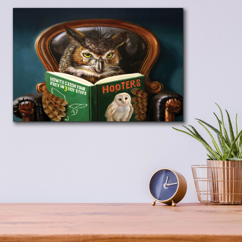 «Owl» par Lucia Heffernan, art mural en verre acrylique, H 12 po x l 16 po x P 0,13 po
