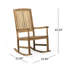 Chaise berçante d'extérieur au charme rustique à mouvement fluide de style traditionnel et confortable