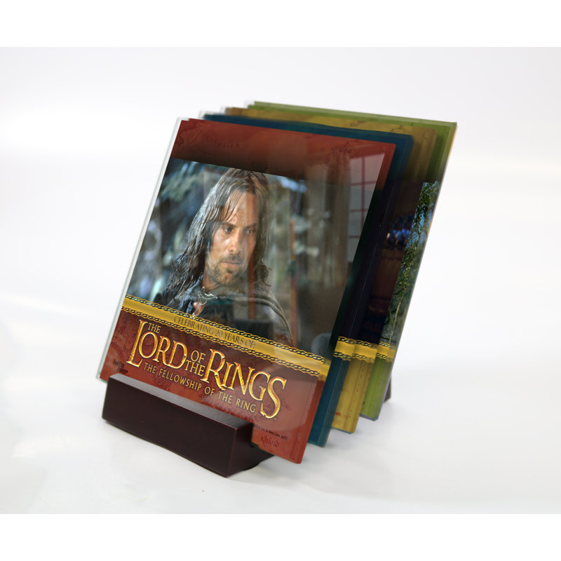 (Symboles) Ensemble de sous-verres en verre Starfire, Lord of the Rings Fellowship of the Ring / Personn