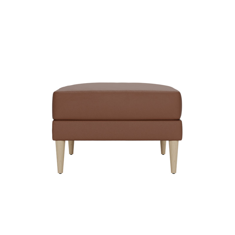 Essential Ottoman, Terra Cactus Leather, Natural