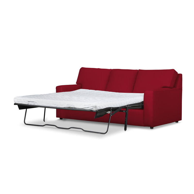 Leigh 84" Square Arm Sofa Bed, Bayou flamme, toile