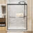 50"-54" W x 72" H Matte Black Aluminum Frame Double Sliding Shower Door, 1/4" (6mm) Clear Tempered Glass With Explosion-proof Film, Dual Stainless Steel Handles
