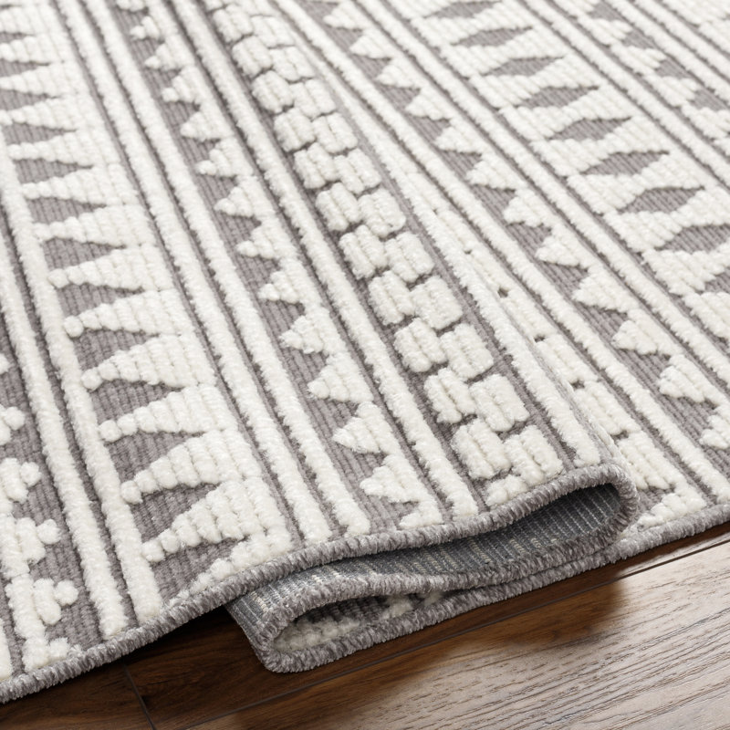 Tapis géométrique tissé à la machine Anest, Tapis de couloir 2 pi 7 po x 7 pi 2 po