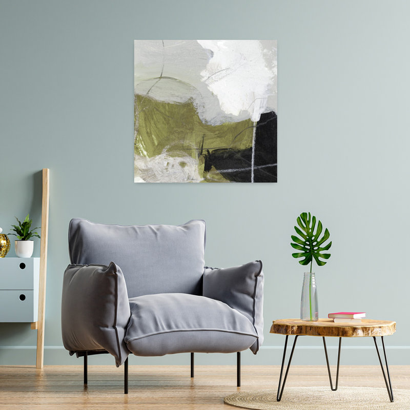 Distance, art mural abstrait contemporain, H 24 po x l 24 po