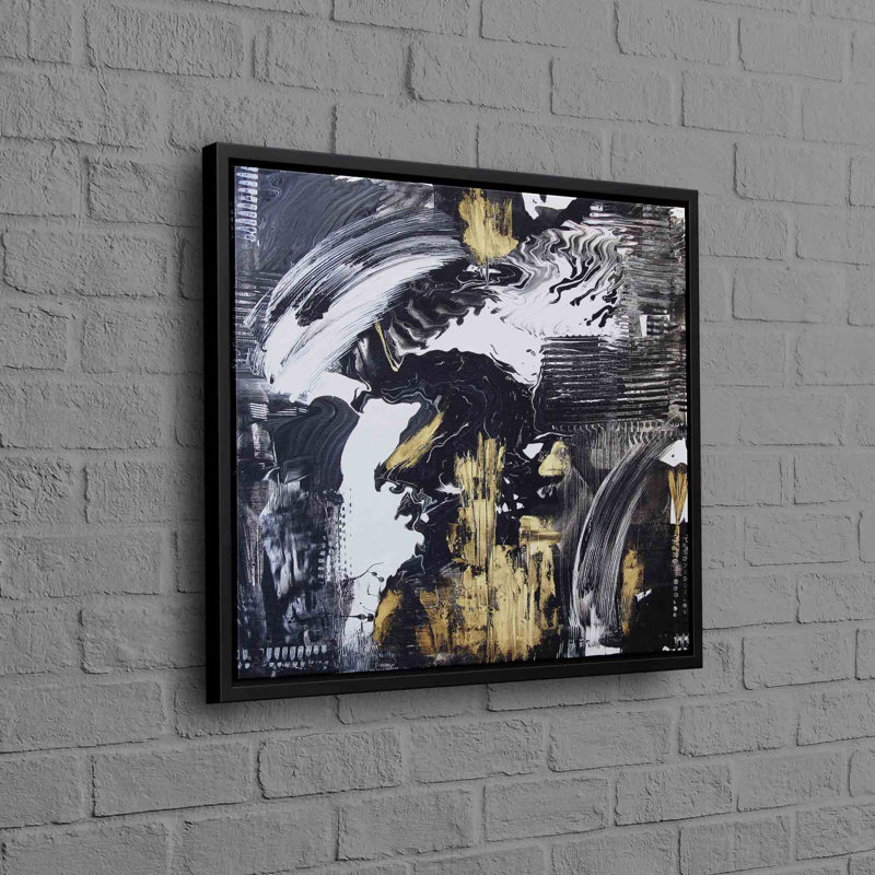 Modern Abstract Art Canvas Print For Luxury Wall Decor With Shimmering Contemporary Aesthetic For Sophisticated Home And Office Spaces