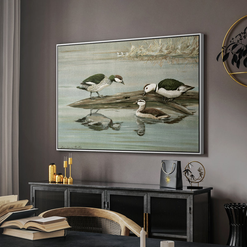 Vintage Animal XIX - impression, H 27 po x l 41 po x P 2 po, Toile encadrée flottée blanche