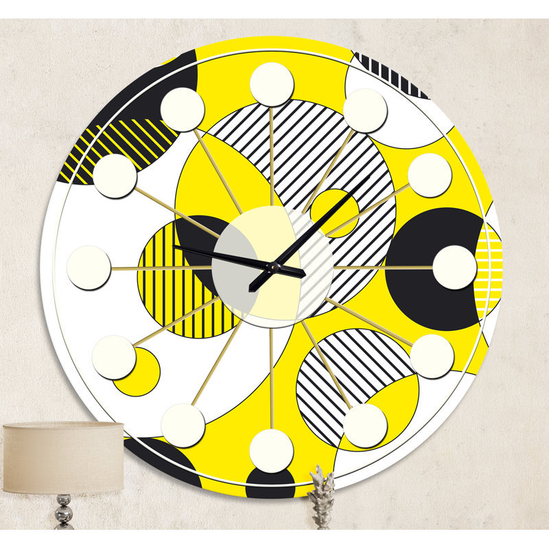 Horloge murale circulaire Mid-Century, Moyenne