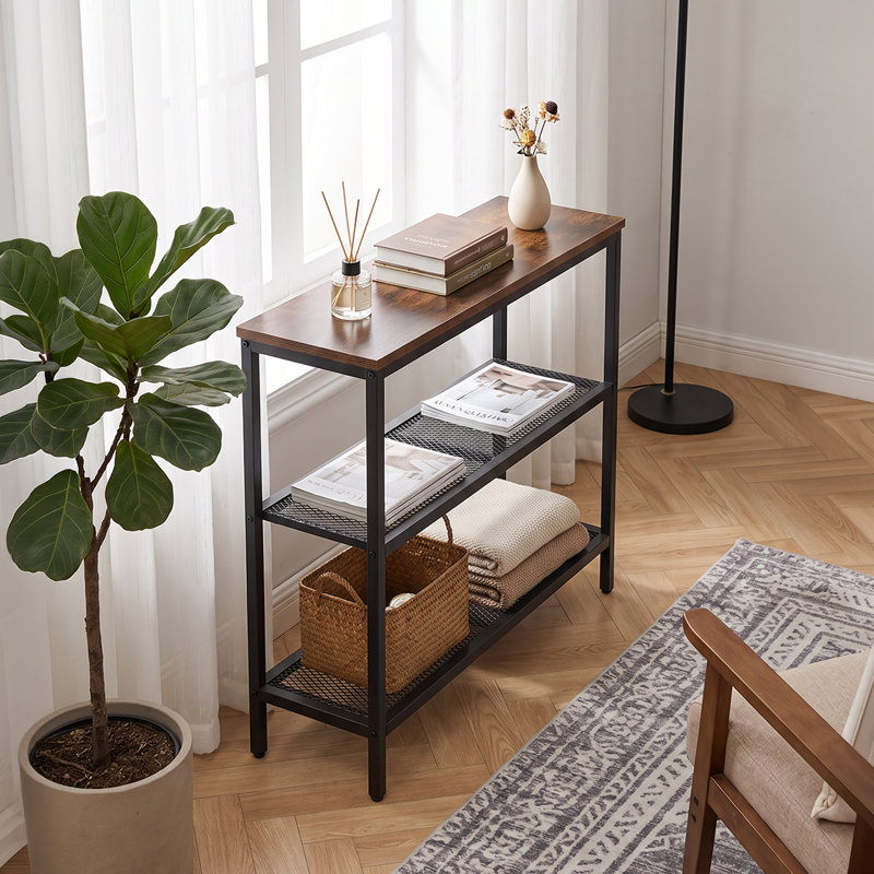 3-Tier Industrial Console Table